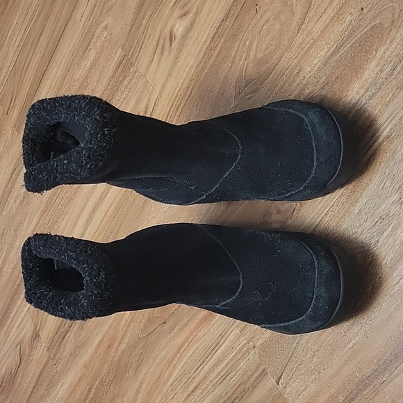 SOREL 'Water Fall' Black Suede Thinsulate Ultra Insulated Boots Women's Sz. 6 - Picture 12 of 13